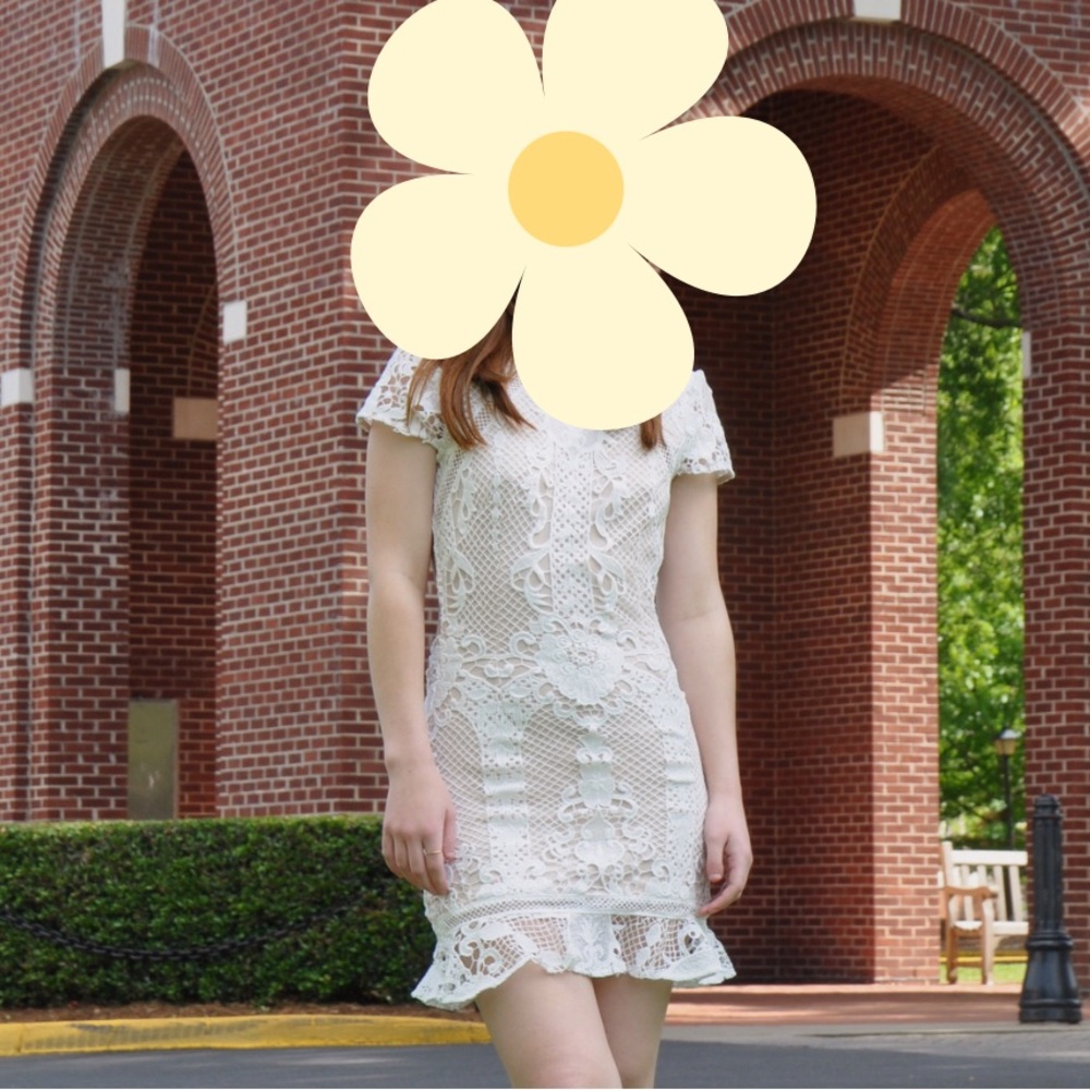 Revolve white lace mini dress (ONLY WORN ONCE)